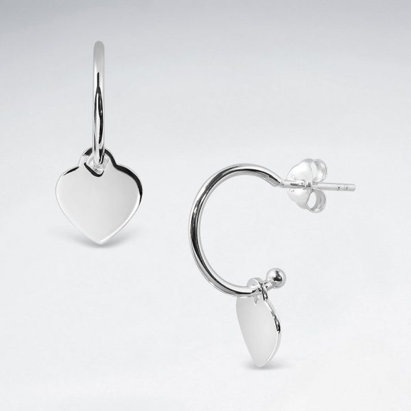 Boucles d'Oreilles Cœur Pendant