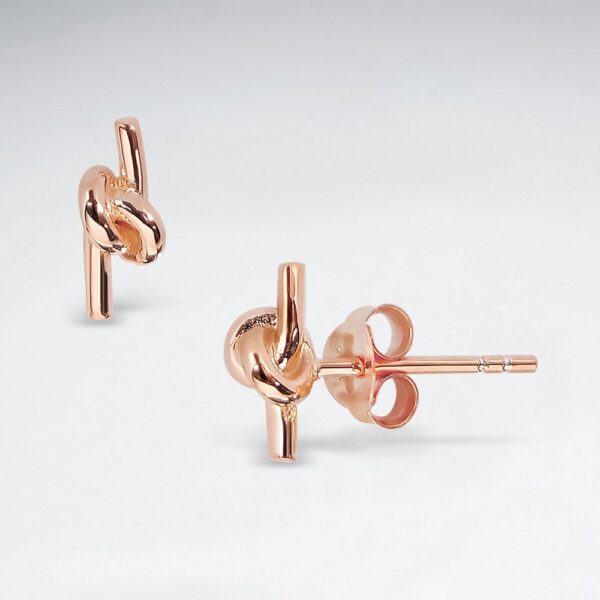 Boucles d'Oreilles Noeud Amour Rose