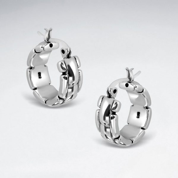 Boucles oreilles Gros Cerceaux Argent 925 SE2812BK