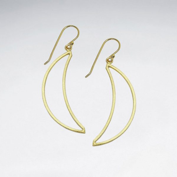 Boucles d'Oreilles Croissant de Lune Argent