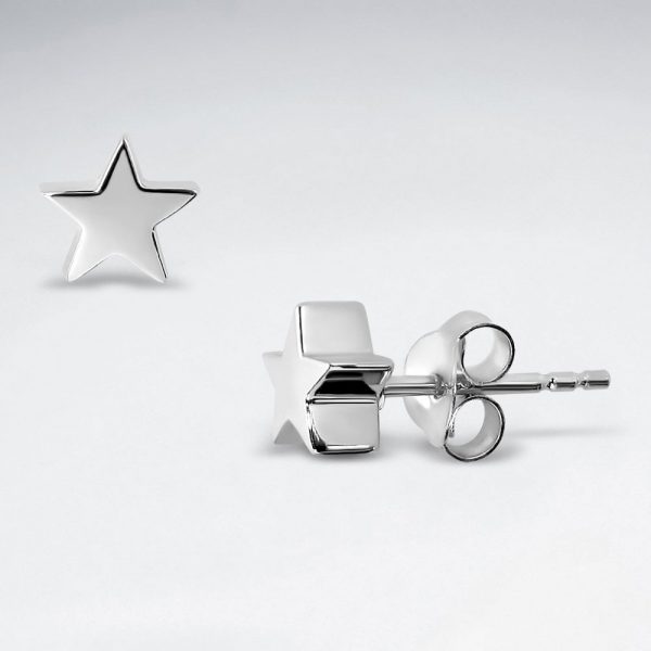 Etoile Boucle oreille Argent Massif SE2545