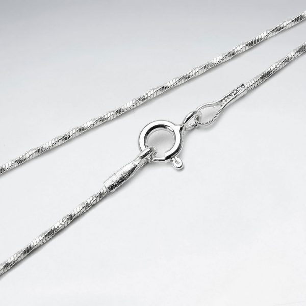 Chaîne Argent serpent torsadé