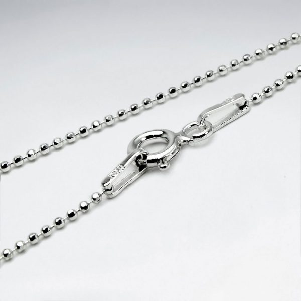 Chaine en argent 925 boule hexagonale