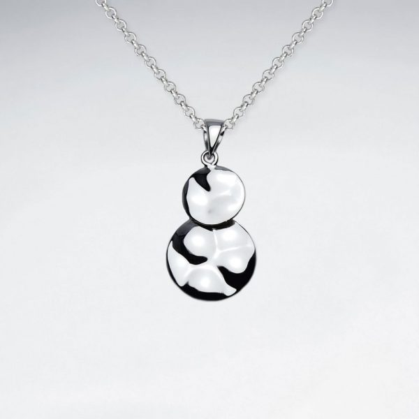Pendentif Argent 925 Double Goutte Cercle