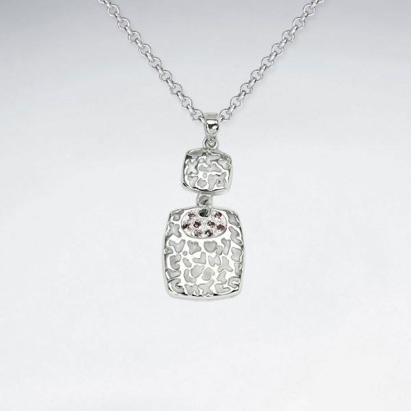 Pendentif Argent 925 Filigrane Double Goutte