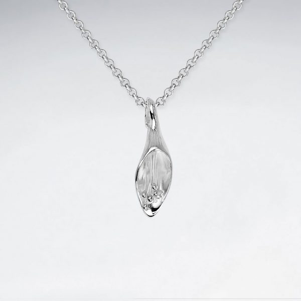 Pendentif Argent Fleur Pistil