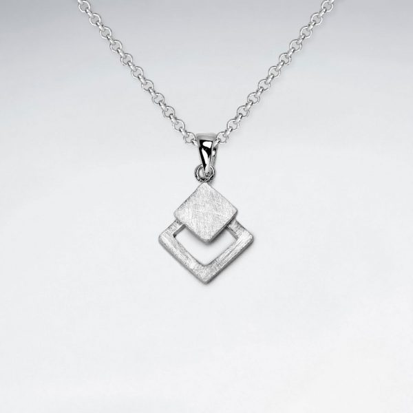 Pendentif Double Triangles en Argent 925 Minimalisme