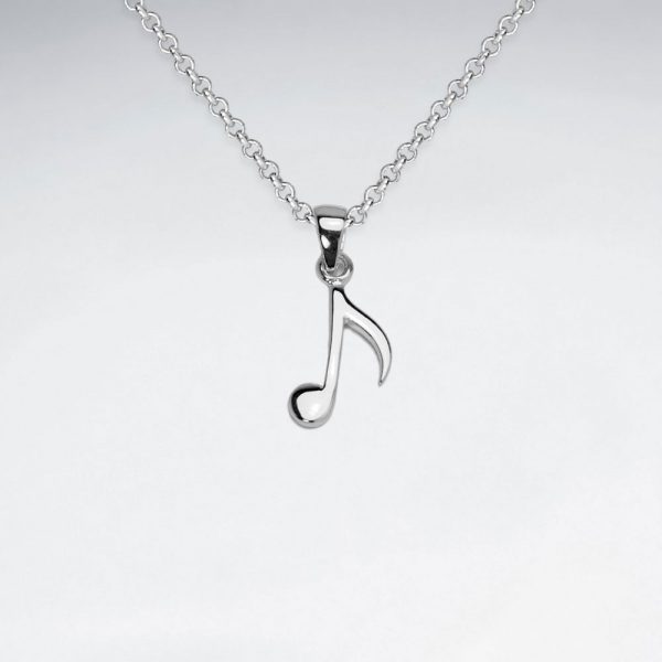 Pendentif Note Musique en Argent Massif