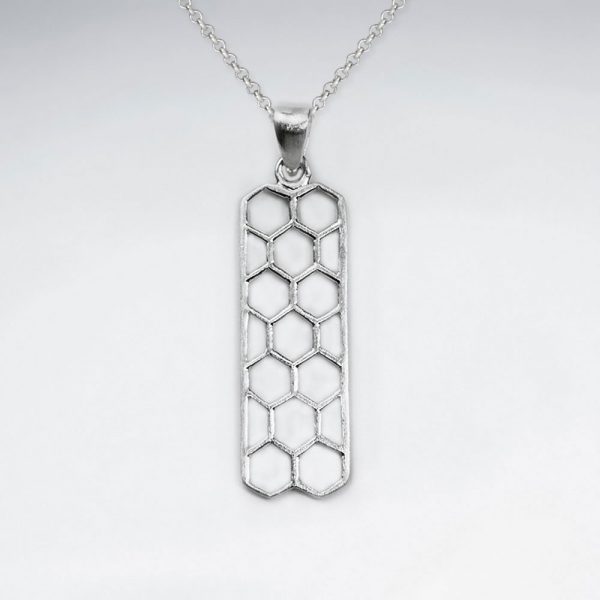 Pendentif Nid d'Abeille Rectangle