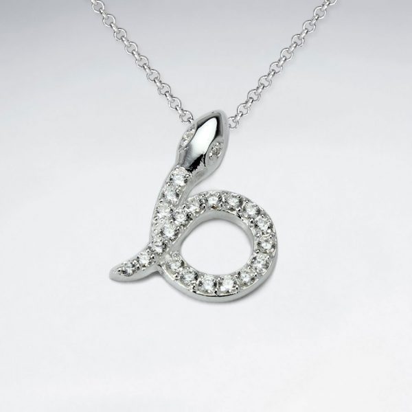 Pendentif Serpent Zircon