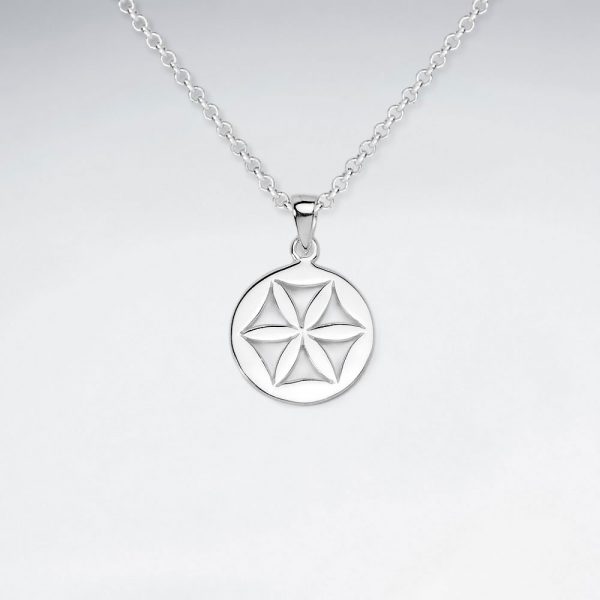 Pendentif en Argent Fleur Ajourée