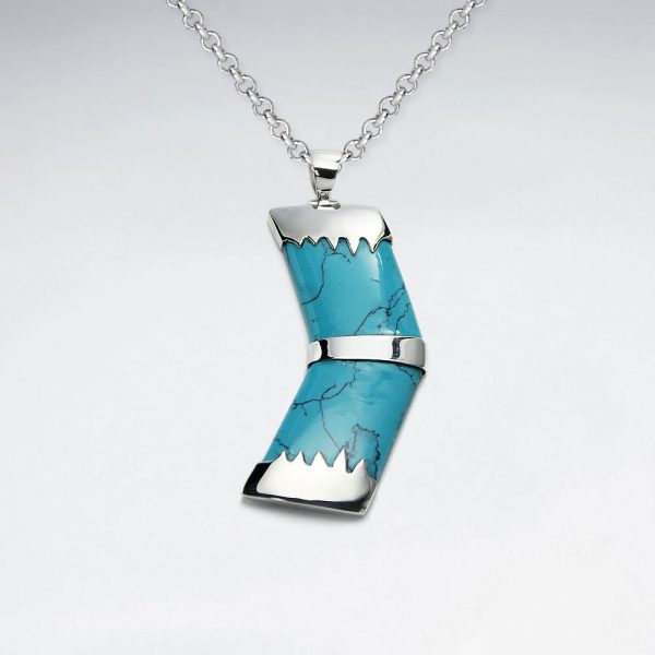 forward blue howlite silver pendant p2090 7745 zoom