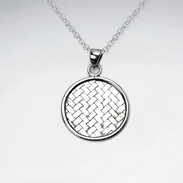 Pendentif Cercle Panier Argent