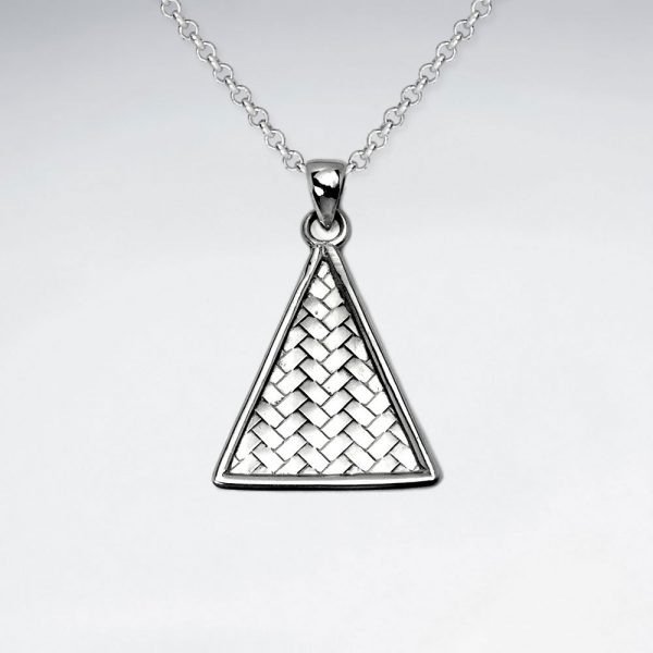 Pendentif Triangle Panier en Argent