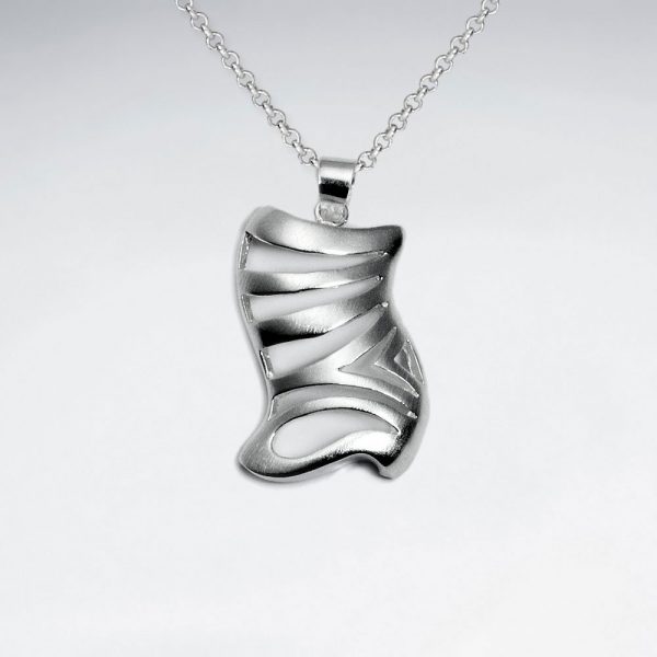 Pendentif en Argent en Forme Zebra