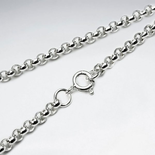 Chaîne en argent boucle ronde