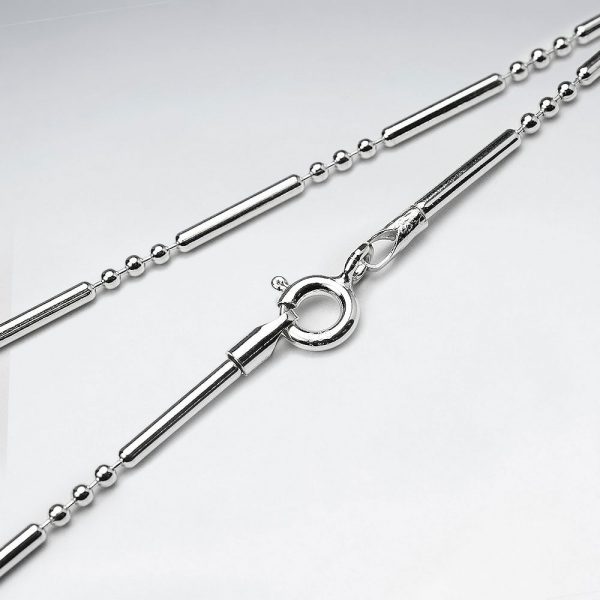 Chaîne en argent 925 perle et tige