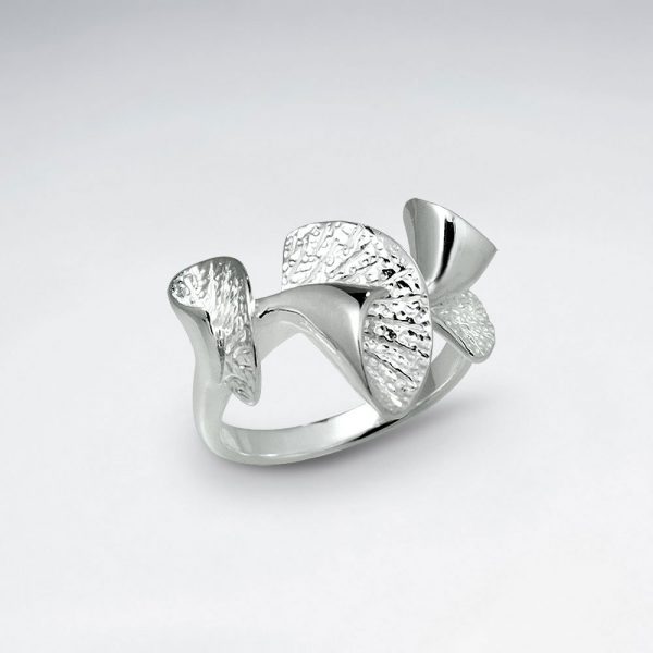 Bague Argent Lignes Contemporaines