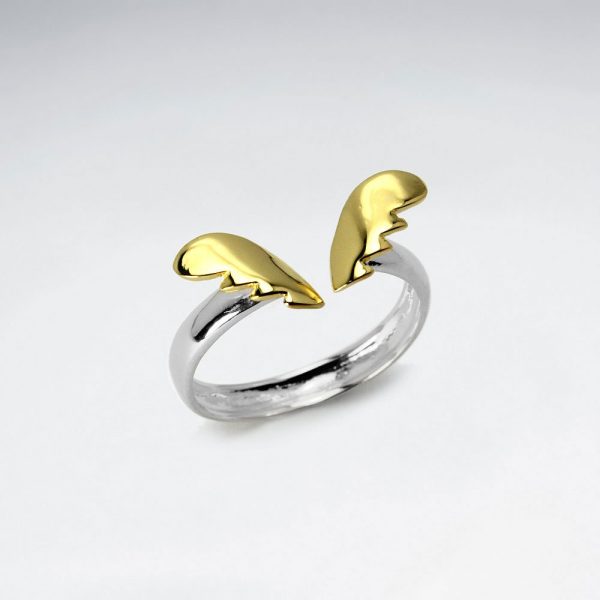 Bague en Argent Ailes d'Ange 2 Ton