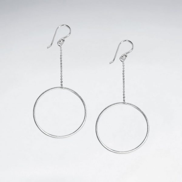 Boucle d'Oreille Pendante Cercle