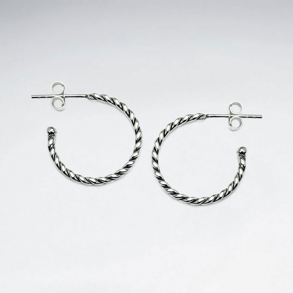 Boucles d'Oreilles Demi Créole Torsadé