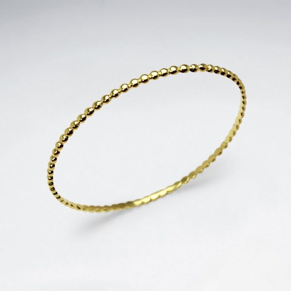 Bracelet Jonc Chaine Argent Plaqué Or 1