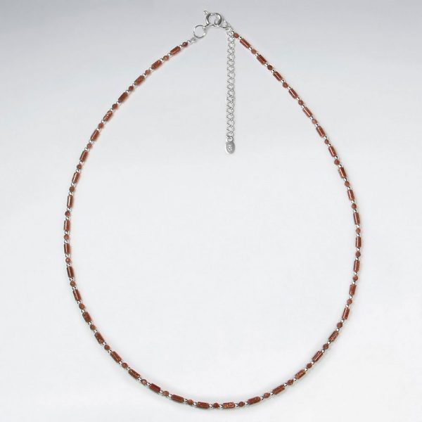Collier Argent Perle Grès