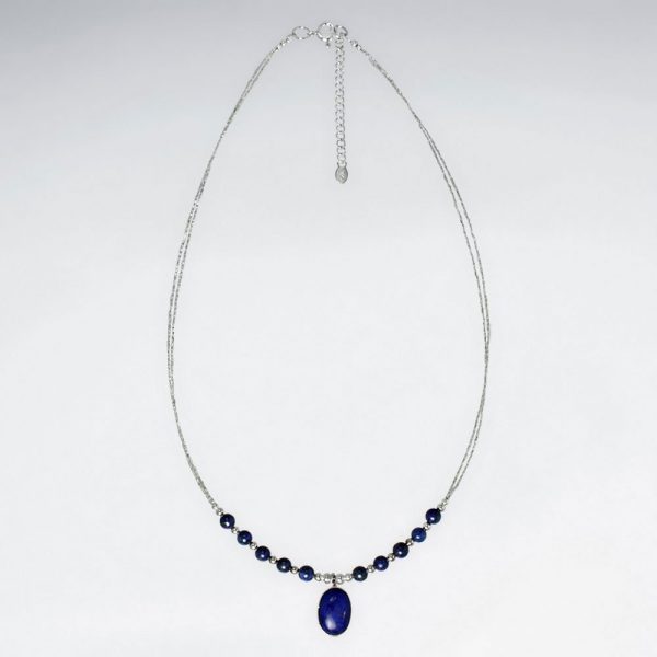 Collier Perle Lapis Lazuli