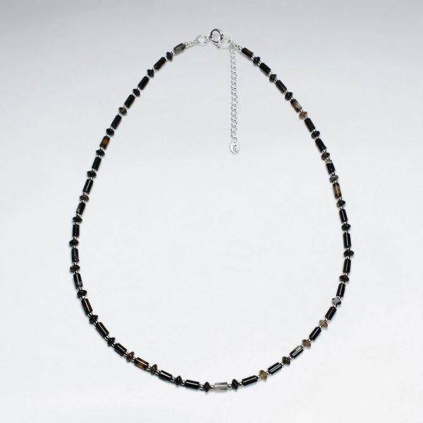 Collier de Perle Agate Perles en Argent 925