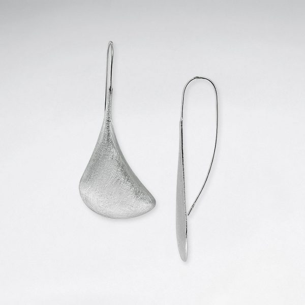 Boucles dOreilles Argent Brossé Forme Balai 1