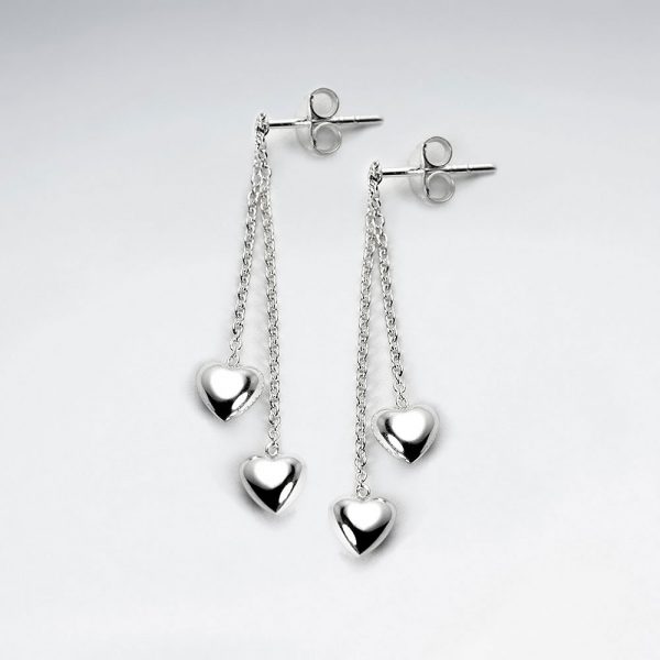 Boucles Oreilles Coeur Suspendue Pendante