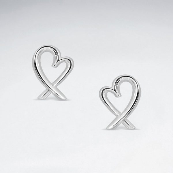 Boucles d'Oreilles Ruban Coeur