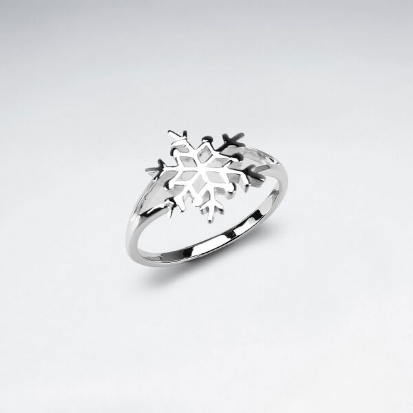 Bague Flocon De Neige En Argent