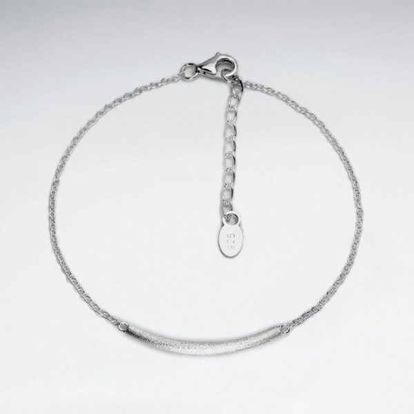 Bracelet Chaîne Fine Femme Barre Mate 1