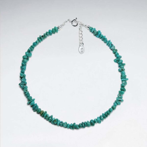 Bracelet cheville turquoise argent 925 3