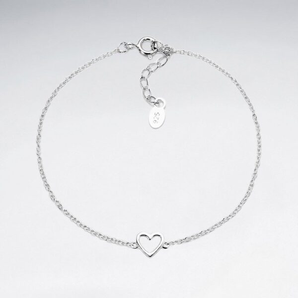 Bracelet Coeur Ouvert Argent