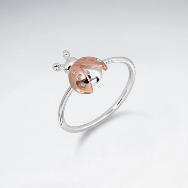 Bague Coccinelle Argent Plaqué or Rose