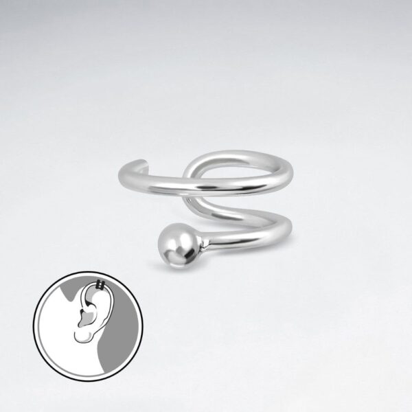 Bijou d'Oreille Argent 925 Spirale