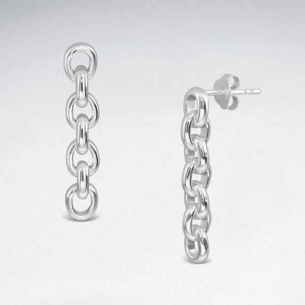 Boucles d'Oreilles Chaine Argent