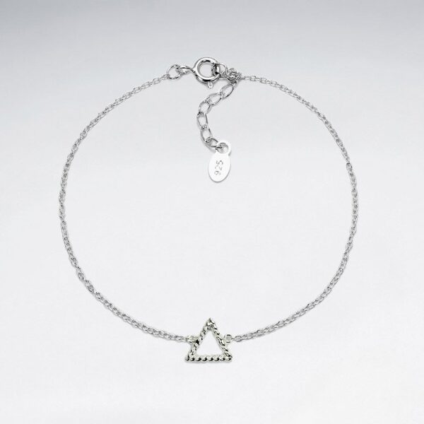 Bracelet Fin Argent Triangle