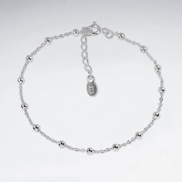 Bracelet Fin Billes Argent