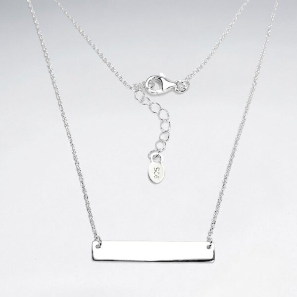 Collier Barre gravable Argent Massif