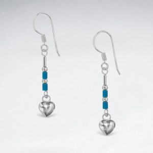 Pendantes Forme Coeur Turquoise