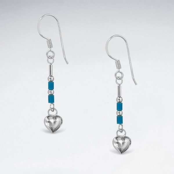 Pendantes Forme Coeur Turquoise