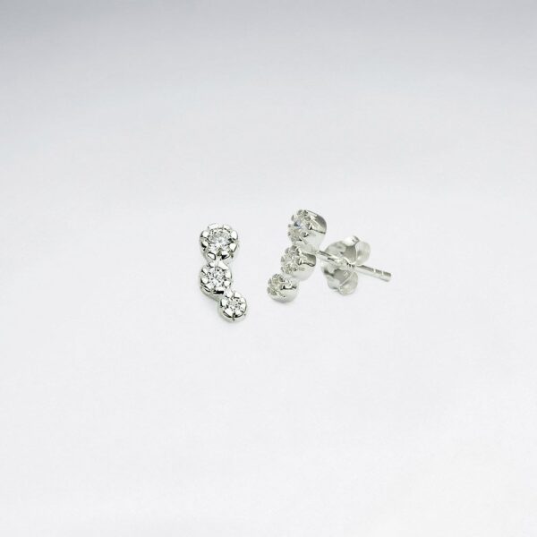 Puces d'Oreilles Zircone Bijoux Argent 925