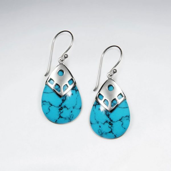 Boucle d'Oreille Turquoise Argent