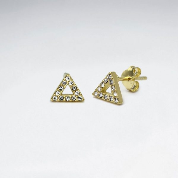 Boucle d'Oreille Triangle Zircon