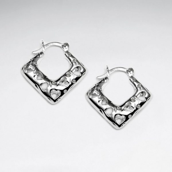 Boucles d'Oreilles Argent Forme Gras et Texturé