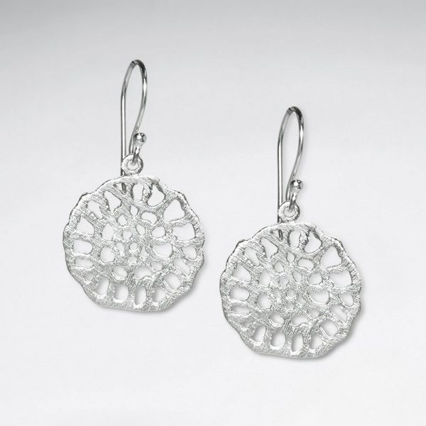 Boucles d'Oreilles Argent Rond Design Filigrane