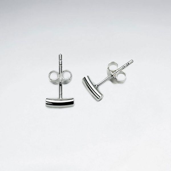 Boucles d'Oreilles Argent Simple Bar